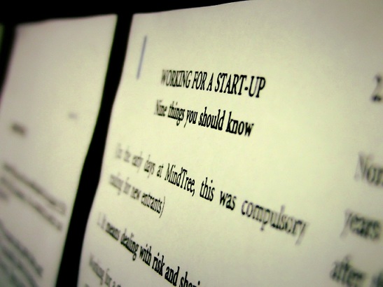 Some "Working at a startup" Rules Some "Working at a startup" Rules
