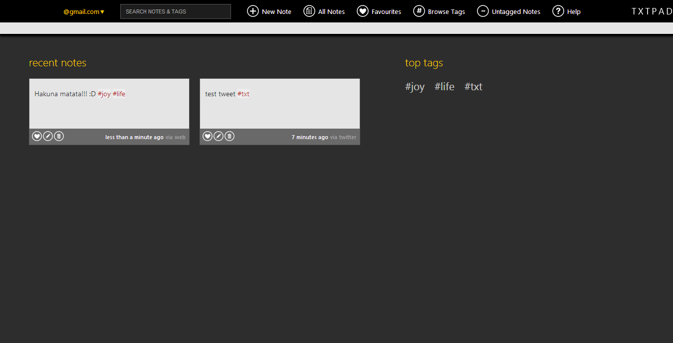 This is what the homepage looks like