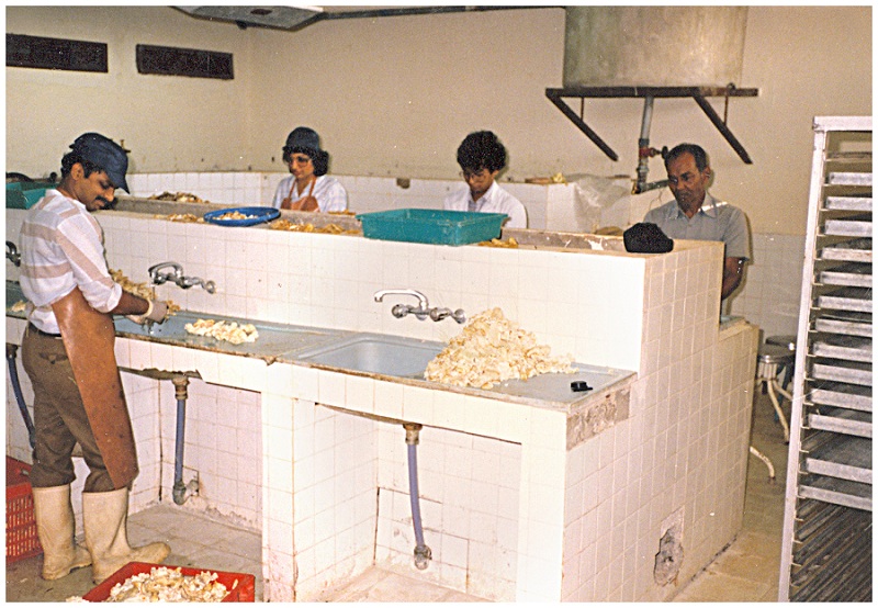 K M Shaw at work in Biocon