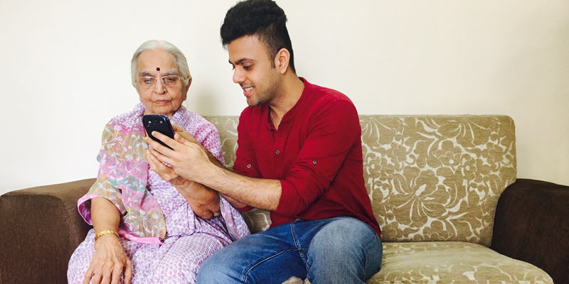 Akshay_with-granny