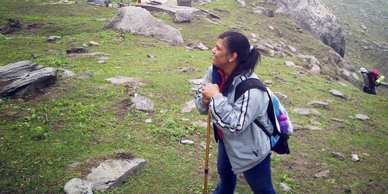 Meenaskhi on a trek