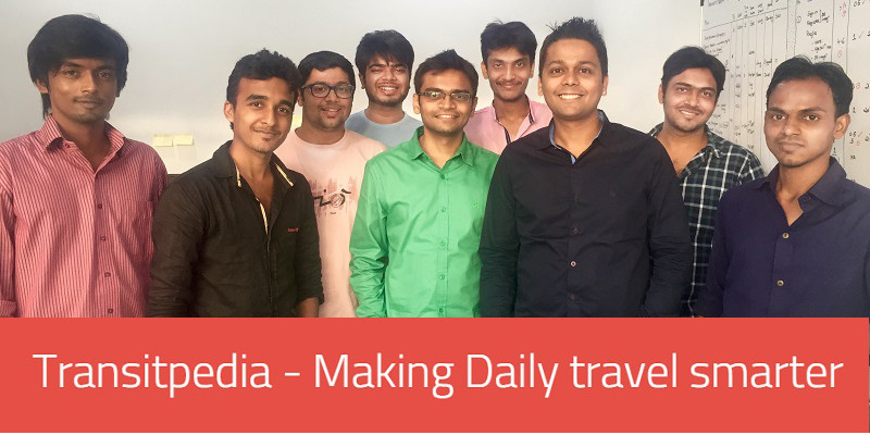 Team TransitPedia (Mehul in green and Vaibhav in black on the right)