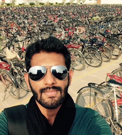Adhitya Iyer outside one of the coaching classes in Kota