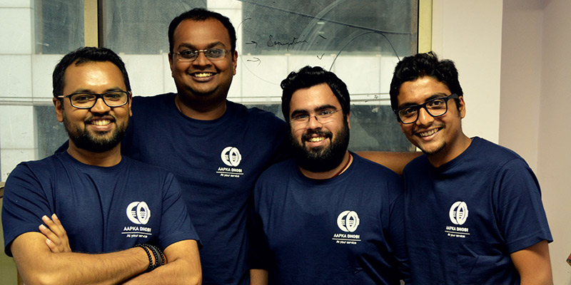 Neeraj Kumar, Rohit Raj, Vineet Ramchandani, Nidhish Patni - Cofounders Aap Ka Dhobi