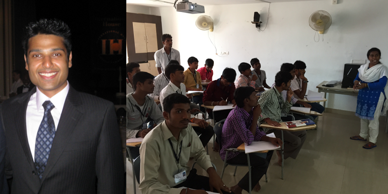 (L) ; (R) Class conducted by Vahan