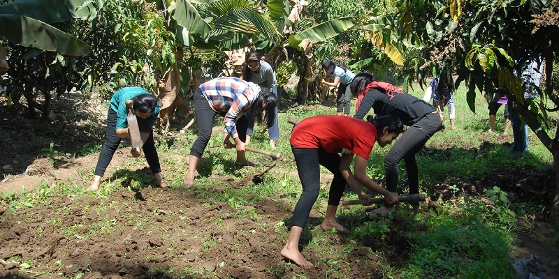 Volunteers at a Sweat Donation Campaign