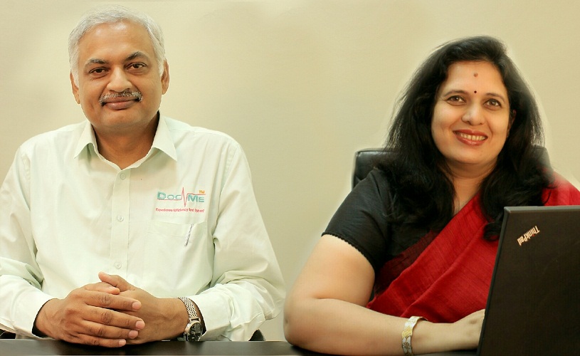 From L-R, Bhupendra Chopra and Samidha Garud, founders of Doc N Me