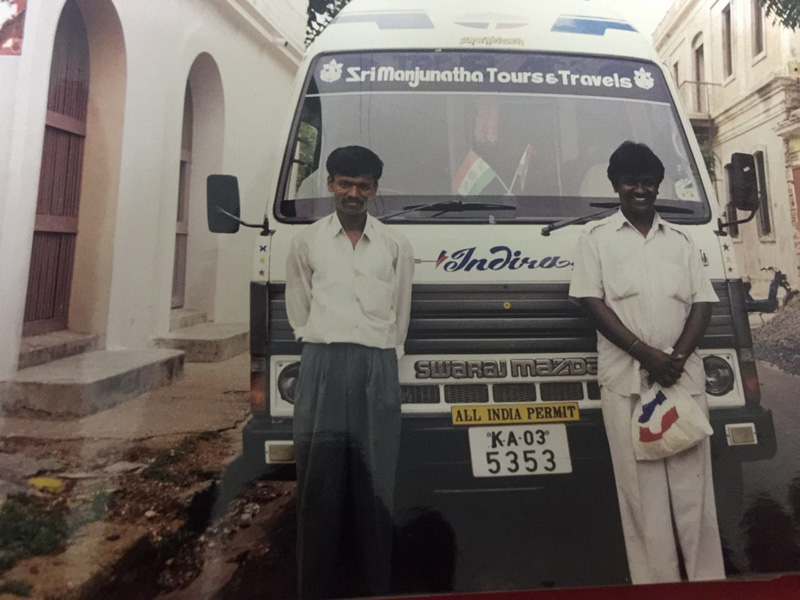 Renuka's early driving days.
