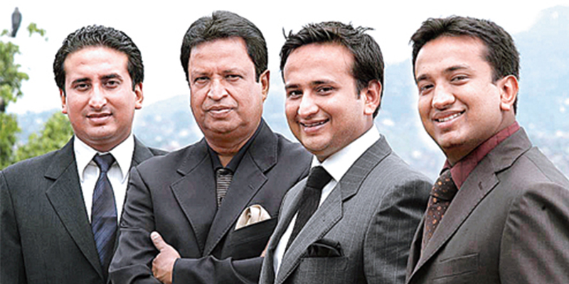 With the next generation of Chaudhary entrepreneurs: Binod with his sons.
