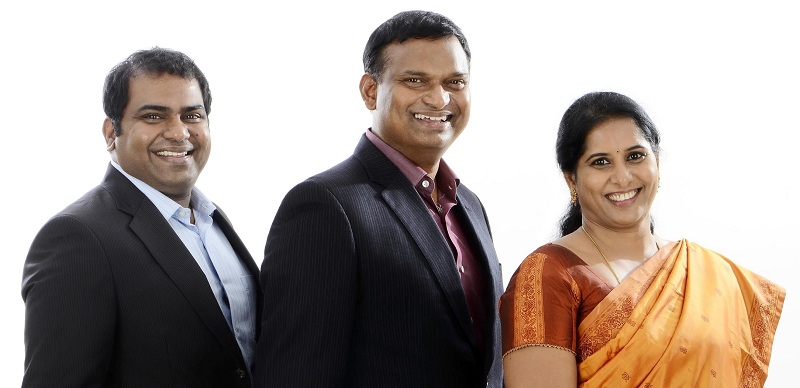 Founders of Ben Franklin (left to right) Santosh Rapeti, Raj Pyla, Sridevi Singaram